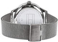 Tommy Hilfiger Spencer Skeleton Black Dial Silver Mesh Bracelet Watch for Men - 1791643