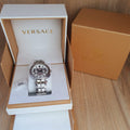 Versace Aion Chronograph White Dial Silver Steel Strap Watch for Men - VBR040017
