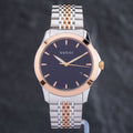 Gucci G Timeless Black Dial Two Tone Steel Strap Watch For Women - YA126512