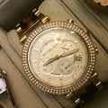 Michael Kors Parker Gold Dial Two Tone Steel Strap Watch for Women - MK5688