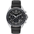 Hugo Boss Contemporary Sport Driver Black Dial Black Leather Strap Watch for Men - 1513085