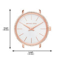 Michael Kors Pyper Quartz Mother of Pearl White Dial Rose Gold Mesh Strap Watch For Women - MK4588