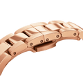 Daniel Wellington Iconic Link White Dial Rose Gold Steel Strap Watch For Women - DW00100211