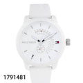 Tommy Hilfiger Denim Analog White Dial White Rubber Strap Watch for Men - 1791481