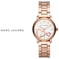 Marc Jacobs Classic White Dial Rose Gold Steel Strap Watch for Women - MJ3592
