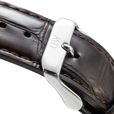 Daniel Wellington Classic York Black Dial Brown Leather Strap Watch For Men - DW00100134