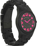Marc Jacobs Pelly Black Dial Black Silicone Strap Watch for Women - MBM2517