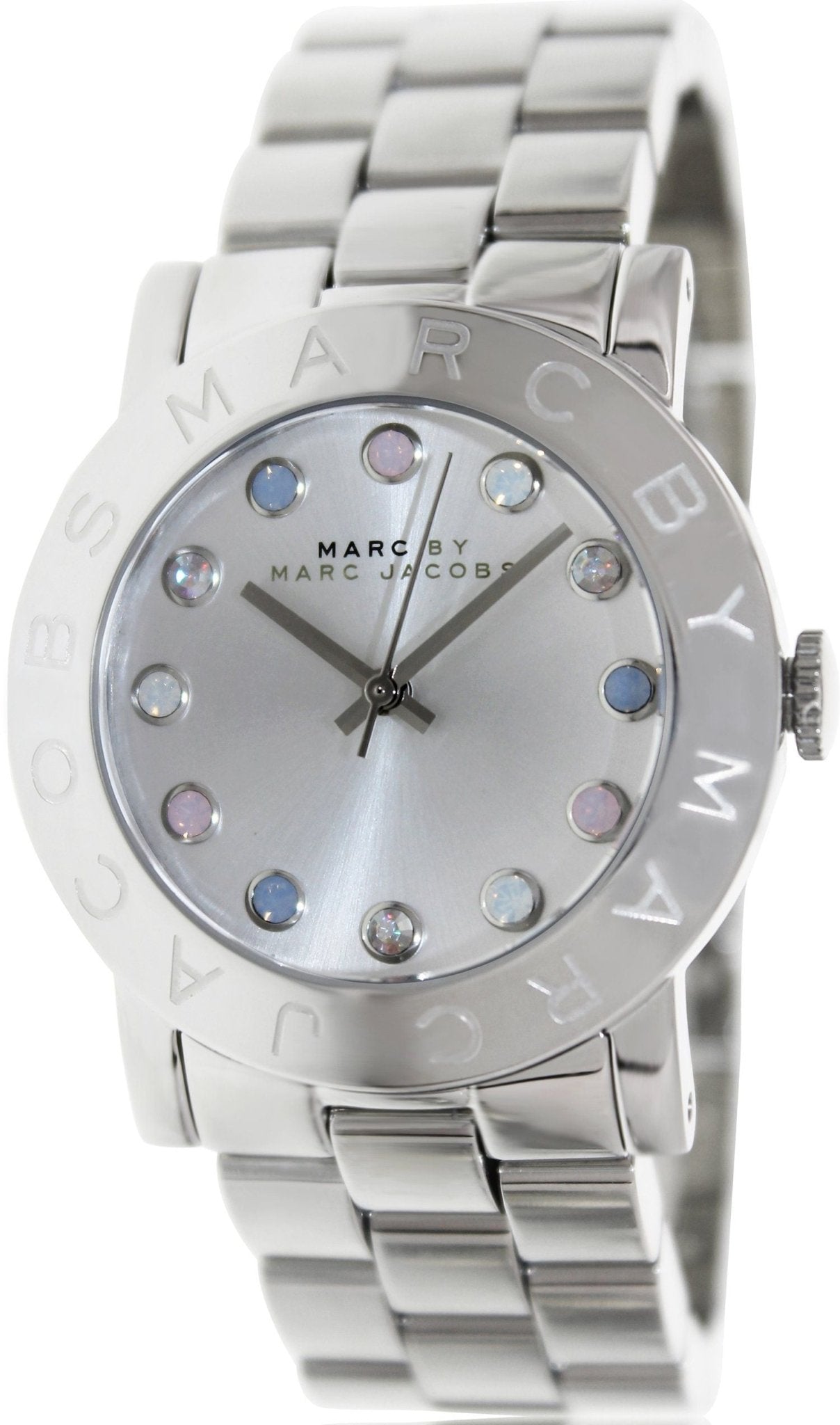 Marc Jacobs Amy Dexter Silver Dial Silver Steel Strap Watch for Women - MBM3214