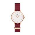 Daniel Wellington Roselyn 3A Petite White Dial Red NATO Strap Watch For Women - DW00100293