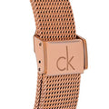 Calvin Klein Minimal Black Dial Rose Gold Mesh Bracelet Watch for Men - K3M21621