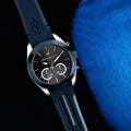 Maserati Traguardo Chronograph Blue Dial Black Silicone Strap Watch For Men - R8871612046