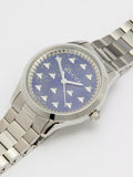 Gucci G Timeless Quartz Blue Dial Silver Steel Strap Watch for Women - YA1265043