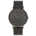 Coach Charles Black Dial Black Leather Strap Watch for Men - 14602434