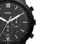 Fossil Neutra Chronograph Black Dial Black Steel Strap Watch for Men - FS5474