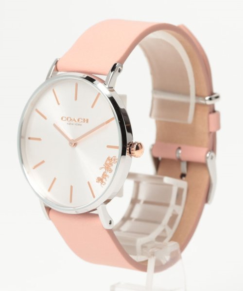 Coach Perry White Dial Pink Leather Strap Watch for Women - 14503128