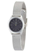 Calvin Klein Minimal Grey Dial Silver Mesh Bracelet Watch for Women - K3M23124