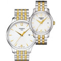 Tissot T Classic Tradition White Dial Two Tone Mesh Bracelet Watch for Women - T063.210.22.037.00