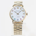 Marc Jacobs Baker White Dial Gold Steel Strap Watch for Women - MBM3440