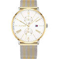 Tommy Hilfiger Jenna Quartz White Dial Two Tone Mesh Bracelet Watch for Women  - 1782074