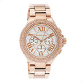 Michael Kors Camille Chronograph White Dial Rose Gold Steel Strap Watch for Women - MK5636