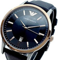 Emporio Armani Renato Analog Blue Dial Blue Leather Strap Watch For Men - AR11188