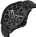 Tommy Hilfiger Shawn Quartz Black Dial Black Steel Strap Watch for Men - 1791611