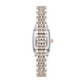 Emporio Armani Gianni T Bar White Mother Of Pearl Dial Two Tone Steel Strap Watch For Women - AR11519