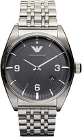 Emporio Armani Classic Analog Black Dial Silver Steel Strap Watch For Men - AR0369