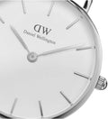 Daniel Wellington Classic Petite Sheffield White Dial Black Leather Strap Watch For Women - DW00100186