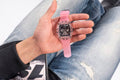 Guess Sporting Black Dial Pink Rubber Strap Watch for Men - GW0032G1
