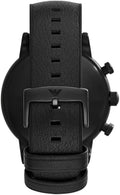 Emporio Armani Luigi Analog Blue Dial Black Leather Strap Watch For Men - AR11351