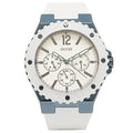 Guess Overdrive Chronograph White Dial White Rubber Strap Watch for Women - W0149L6