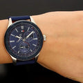 Tommy Hilfiger Austin Quartz Blue Dial Blue Rubber Strap Watch for Men - 1791635