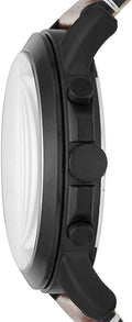 Fossil Grant Chronograph Black Dial Brown Leather Strap Watch for Men - FS5241