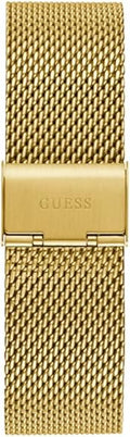 Guess Continental Chronograph Black Dial Gold Mesh Strap Watch For Men - GW0582G2
