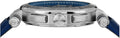 Versace Aion Chronograph Blue Dial Blue Leather Strap Watch for Men - VE1D01220