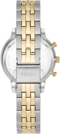 Fossil Neutra Chronograph Mother of Pearl White Dial Two Tone Steel Strap Watch for Women - ES5216