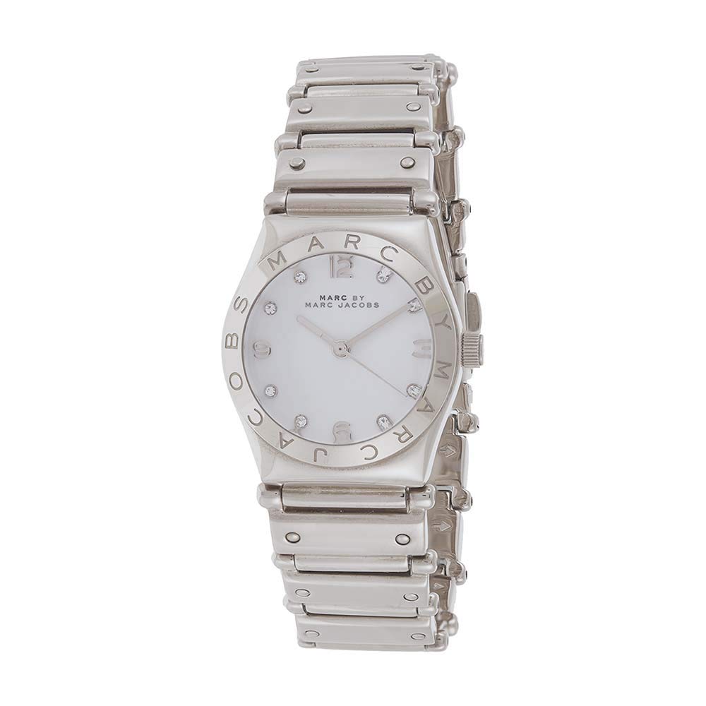 Marc Jacobs White Dial Silver Steel Strap Watch for Women - MBM3052