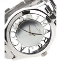 Marc Jacobs Henry Transparent Silver Dial Silver Steel Strap Watch for Women - MBM3205