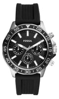 Fossil Bannon Multifunction Black Dial Black Silicone Strap Watch for Men - BQ2494