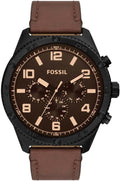 Fossil Brox Multifunction Brown Dial Brown Leather Strap Watch for Men - BQ2802