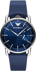 Emporio Armani Aviator Quartz Blue Dial Blue Leather Strap Watch For Men - AR11335