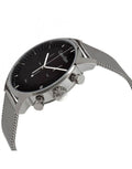 Calvin Klein City Chronograph Black Dial Silver Mesh Bracelet Watch for Men - K2G27121