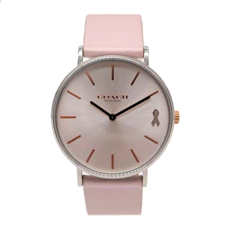 Coach Perry White Dial Pink Leather Strap Watch for Women - 14503128
