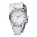 Burberry Utilitarian White Dial White Leather Strap Watch for Women - BU7846