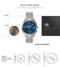 Emporio Armani Claudio Chronograph Blue Dial Silver Steel Strap Watch For Men - AR11541