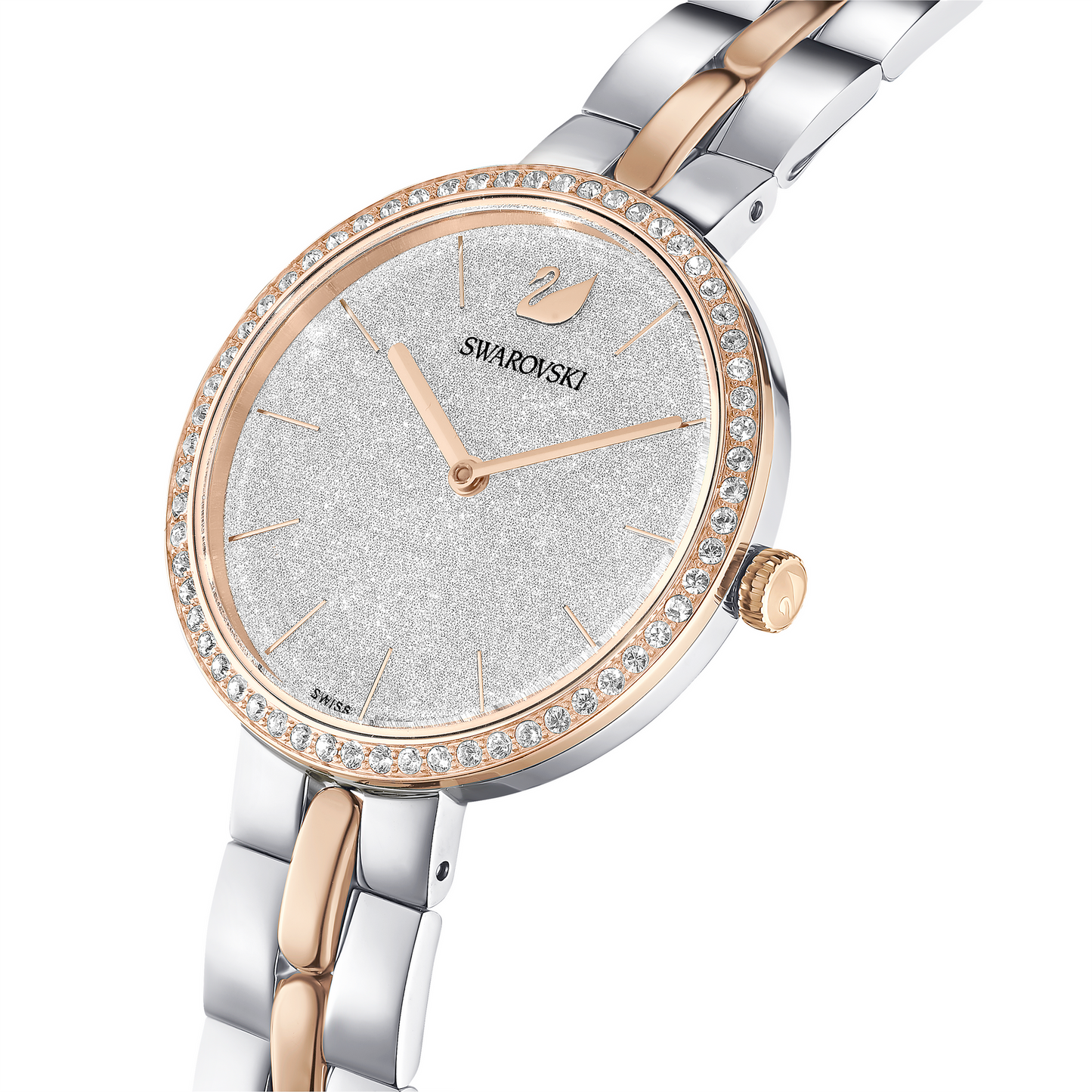 Swarovski Cosmopolitan Crystals Silver Dial Two Tone Steel Strap Watch for Women - 5644081