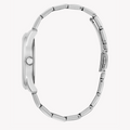 Guess Cubed Analog Silver Dial Silver Steel Strap Watch For Women - GW0606L1
