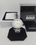 Movado Bold Silver Dial Silver Steel Strap Watch For Women - 3600084