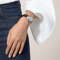 Cartier Ballon Bleu De Cartier Silver Dial Black Leather Strap Watch for Women - WSBB0030